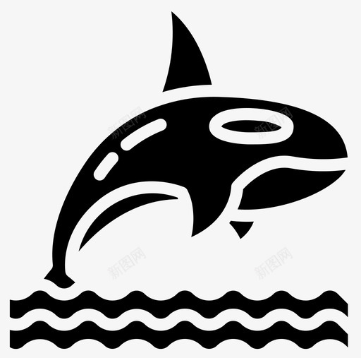 虎鲸海洋生物26填充图标svg_新图网 https://ixintu.com 填充 海洋生物26 虎鲸