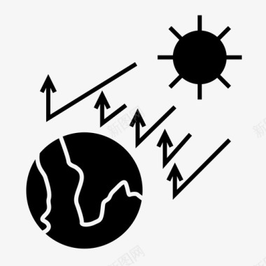 温室效应生物量充电图标图标