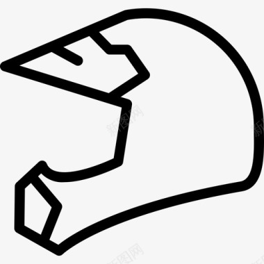 头盔头盔2线状图标图标
