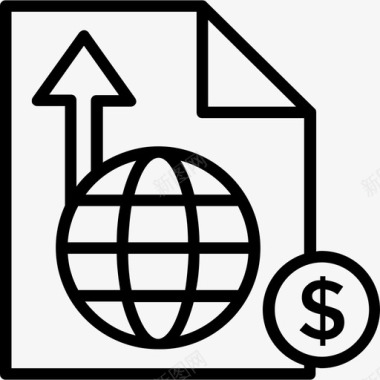 文件商业和金融30浅圆形图标图标
