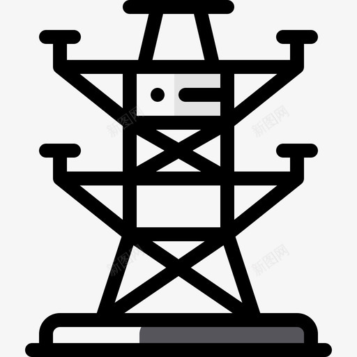 电塔城市元素33颜色省略图标svg_新图网 https://ixintu.com 城市元素33 电塔 颜色省略