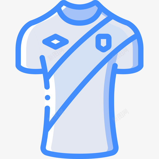 足球衫世界杯2蓝色图标svg_新图网 https://ixintu.com 世界杯2 蓝色 足球衫