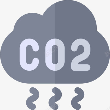 二氧化碳工业25平坦图标图标