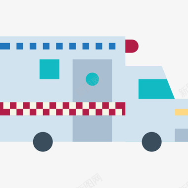 救护车60运输机扁平图标图标