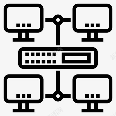 计算机与网络商务通信图标图标