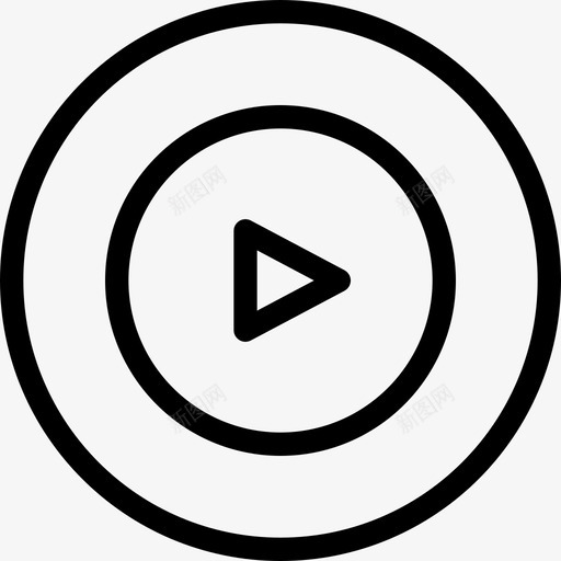 播放按钮箭头和用户界面4线性图标svg_新图网 https://ixintu.com 播放按钮 箭头和用户界面4 线性