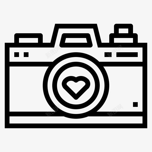 相机图像爱情图标svg_新图网 https://ixintu.com 图像 照片 爱情 相机 蜜月