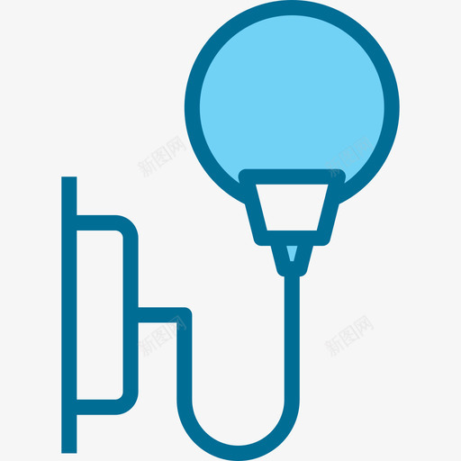 灯具家具和家居装饰4蓝色图标svg_新图网 https://ixintu.com 家具和家居装饰4 灯具 蓝色