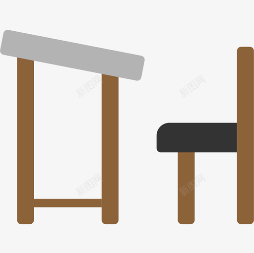 课桌椅回学校65平的图标svg_新图网 https://ixintu.com 回学校65 平的 课桌椅