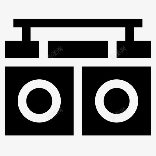 Boombox音乐和乐器13已填充图标svg_新图网 https://ixintu.com Boombox 已填充 音乐和乐器13