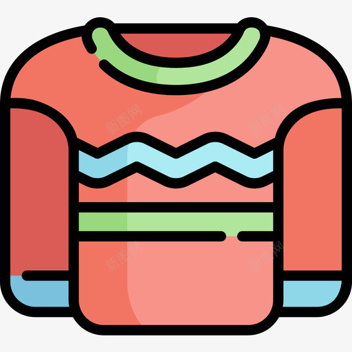 毛衣秋季43线性颜色图标svg_新图网 https://ixintu.com 毛衣 秋季43 线性颜色