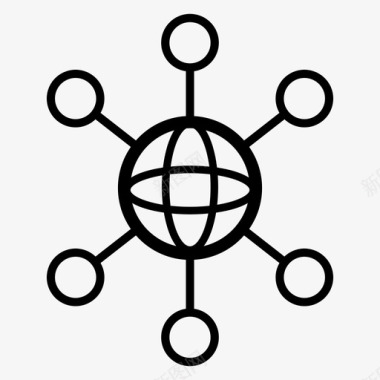 世界原子区块链加密货币图标图标