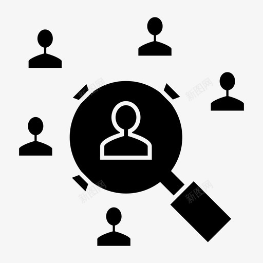 搜索业务职业图标svg_新图网 https://ixintu.com 业务 人力 人力资源 人员 搜索 职业