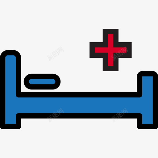 床保健11线性颜色图标svg_新图网 https://ixintu.com 保健11 床 线性颜色