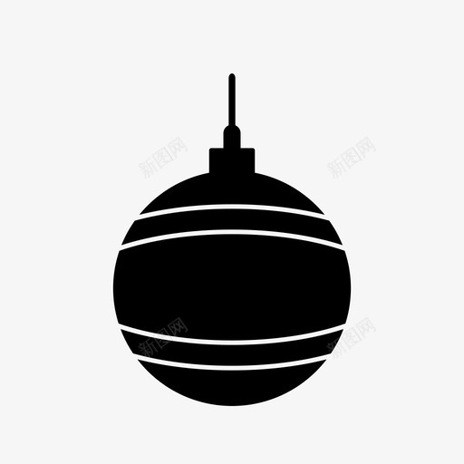 球炸弹圣诞装饰品图标svg_新图网 https://ixintu.com 圣诞装饰品 炸弹 球 雕文