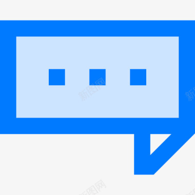 聊天留言和电子邮件3蓝色图标图标
