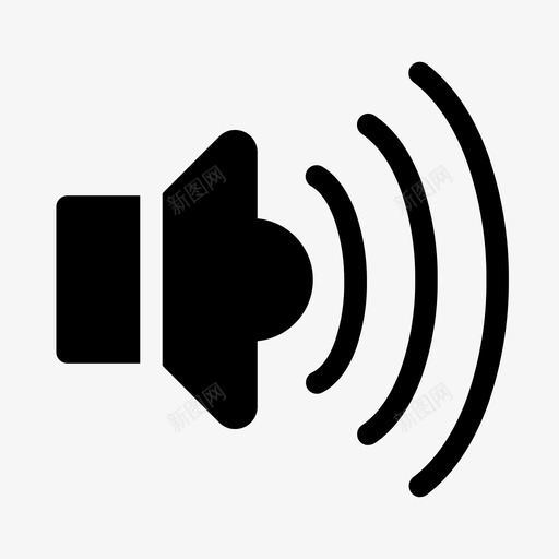 高音频ui用户界面图标svg_新图网 https://ixintu.com ui ux 用户界面 音量增大 高音频
