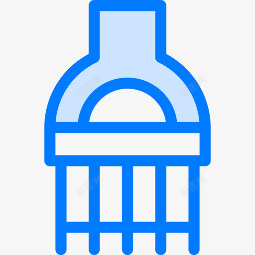 刷子格栅蓝色图标svg_新图网 https://ixintu.com 刷子 格栅 蓝色