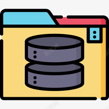数据存储数据库服务器7线性颜色图标图标