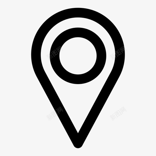 点gps位置图标svg_新图网 https://ixintu.com gps pin 位置 地图 标记 点