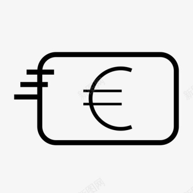欧元转账执行货币图标图标