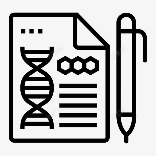 医学生物学基因图标svg_新图网 https://ixintu.com 医学 基因 报告 生物学 研究