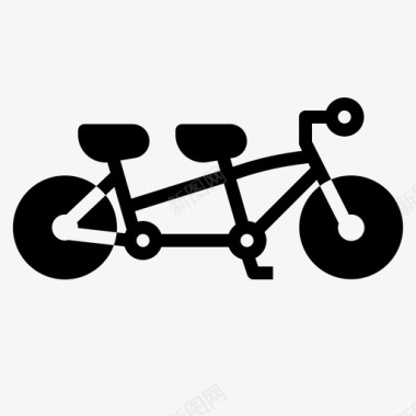串联自行车生态图标图标