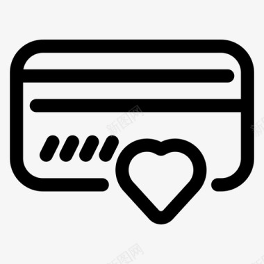 最爱的卡信用卡爱情图标图标