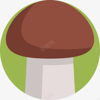 蘑菇秋季52扁平图标图标