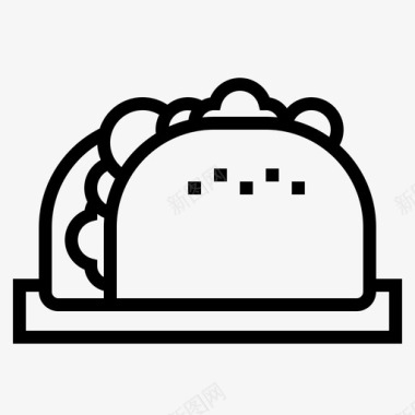 墨西哥玉米卷食物午餐图标图标