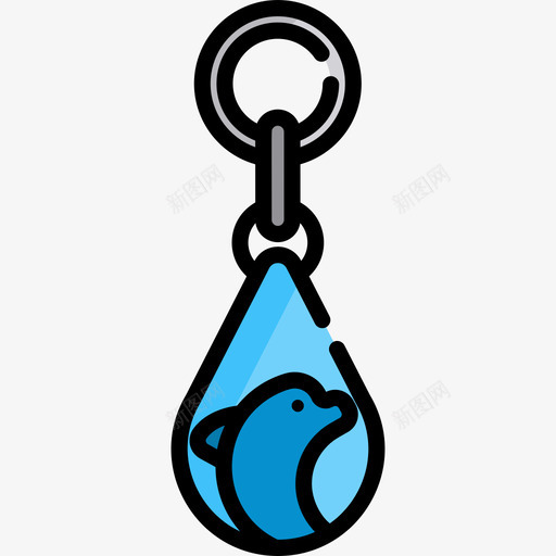 钥匙圈水上乐园7线性颜色图标svg_新图网 https://ixintu.com 水上乐园7 线性颜色 钥匙圈