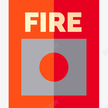消防按钮紧急情况13扁平图标图标