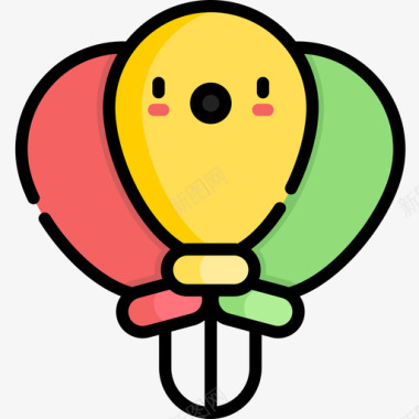 气球20公分直线颜色图标图标