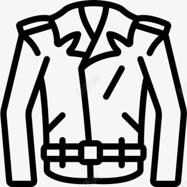 皮夹克五十年代直纹图标图标