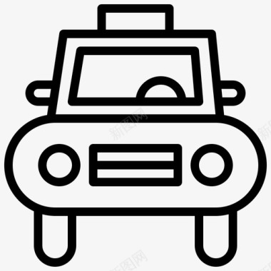 出租车汽车公共交通图标图标