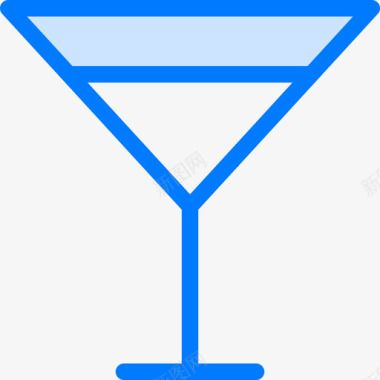 鸡尾酒饮料8蓝色图标图标