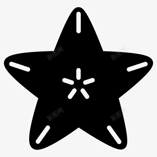 星果杨桃食物图标svg_新图网 https://ixintu.com 星果 杨桃 水果 食物