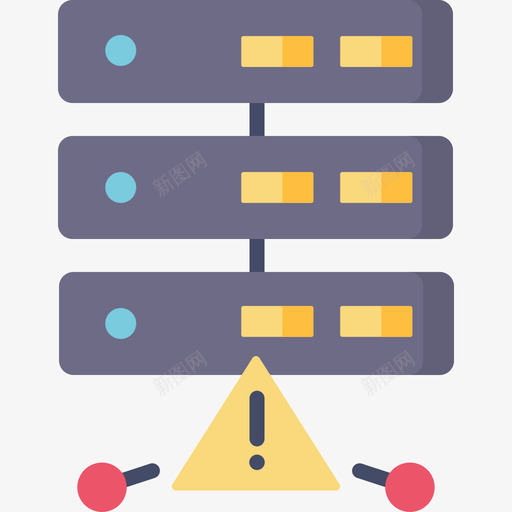 服务器数据库服务器6扁平图标svg_新图网 https://ixintu.com 扁平 数据库服务器6 服务器
