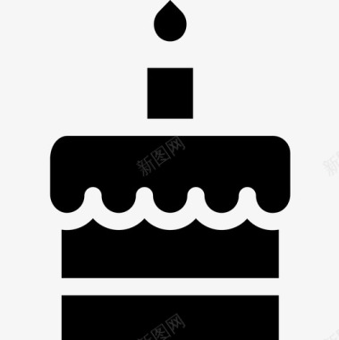 生日蛋糕接口61实心图标图标