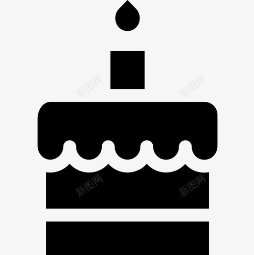 生日蛋糕接口61实心图标svg_新图网 https://ixintu.com 实心 接口61 生日蛋糕