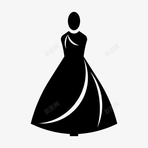 女人衣服时尚图标svg_新图网 https://ixintu.com 公主 女人 婚礼 性别 时尚 衣服