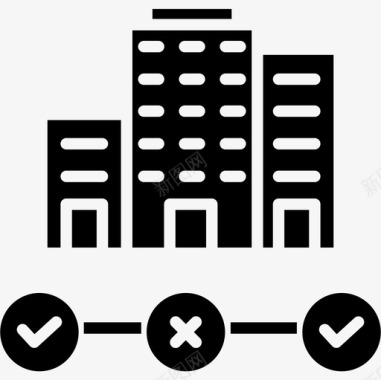 建筑商业和管理5坚实图标图标