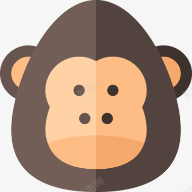 大猩猩野生动物22公寓图标图标