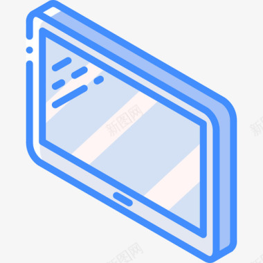 平板电脑techiso蓝色图标图标