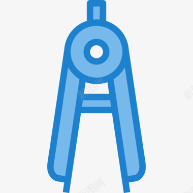 指南针办公工具5蓝色图标图标
