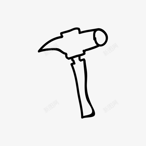 锤子设备家用图标svg_新图网 https://ixintu.com 家用 小型 工具 工具和设备 设备 锤子