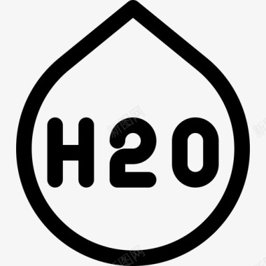 H2o化学18线性图标图标
