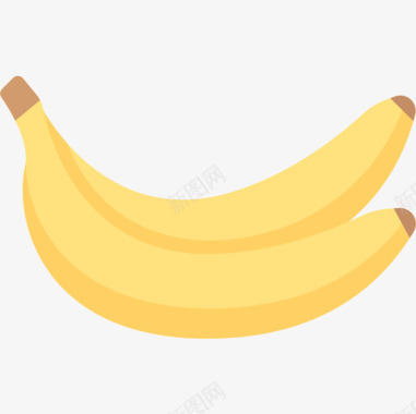 香蕉水果和蔬菜15扁平图标图标