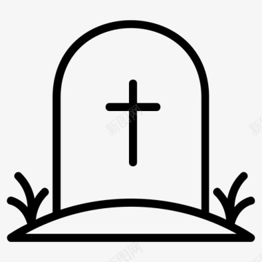 坟墓死亡恐怖图标图标