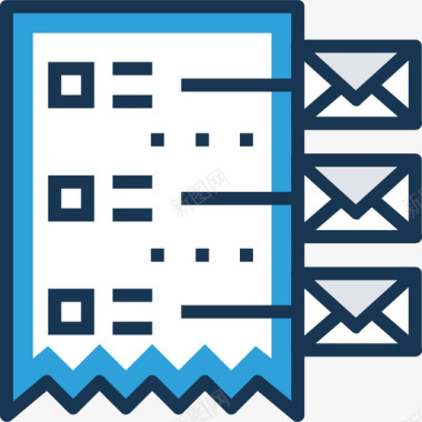 邮寄项目管理6线颜色图标图标